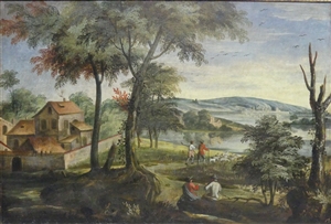 Romantische Landschaftsdarstellung 19. Jh.