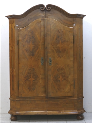 kleine Tischlampe, Glasmalerei, Palmen und Kamel, wohl um 1920