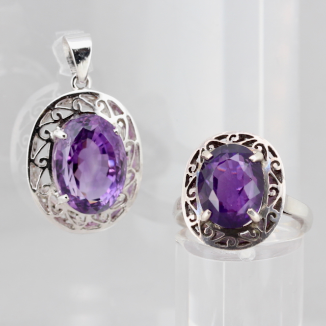 Schmuckset mit Amethysten