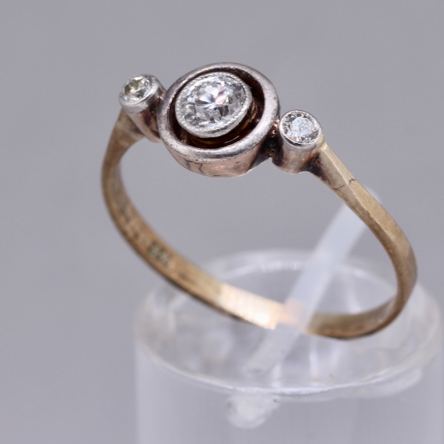Damenring mit Diamanten Art Déco