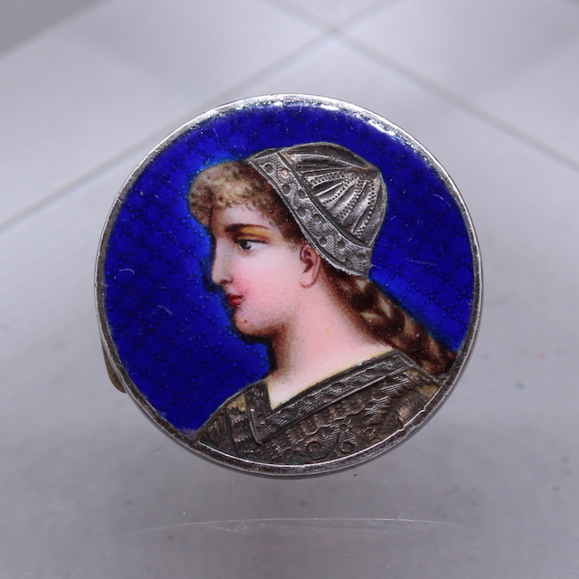 Anstecknadel Jeanne d’Arc Silber