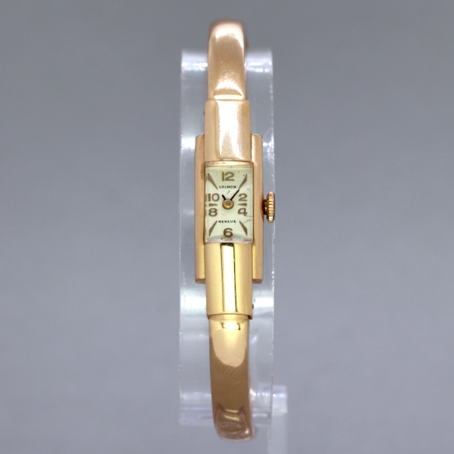 Valmon Geneve Damenuhr, Spannarmreif, 18 kt Gelbgold, Handaufzug