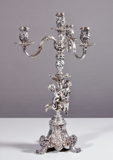 Silber-Kerzenleuchter wohl Frankreich 19. Jh.