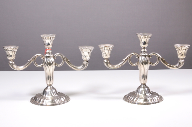Paar Silber-Leuchter Wilkens um 1920
