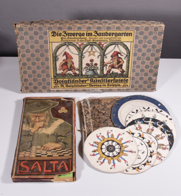 Konvolut Brettspiele um 1900
