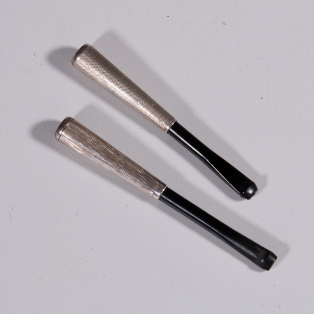 Paar Zigarettenspitzen Silber um 1920