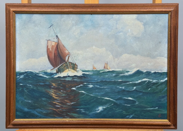 Marinemalerei, unbekannter Monogrammist, 20. Jh.